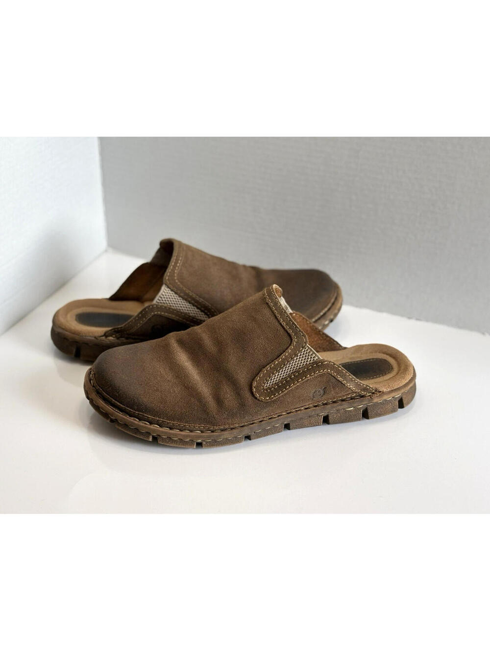 Born Maxim Clogs Men’s Sz 11 Wide Taupe Distressed Leather Comfort Slip On Shoes